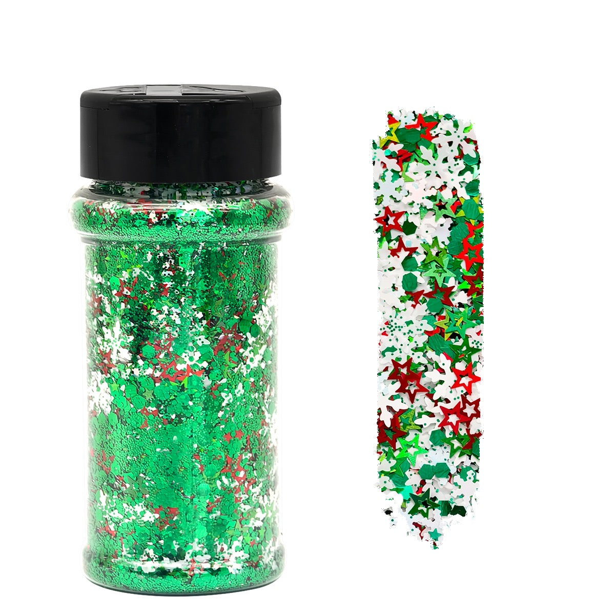 Candy Cane Forest Shaped Glitter