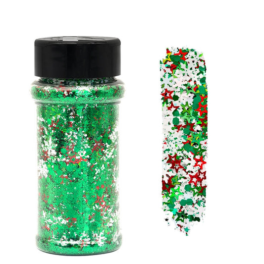 Candy Cane Forest Shaped Glitter