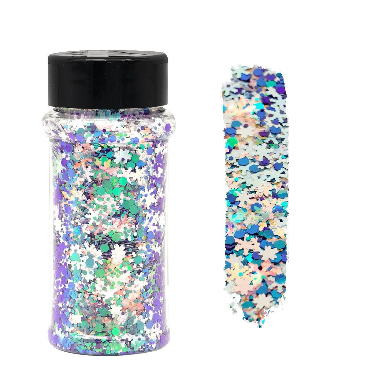 Snowy Sapphire Shaped Glitter