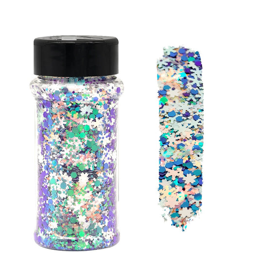 Snowy Sapphire Shaped Glitter