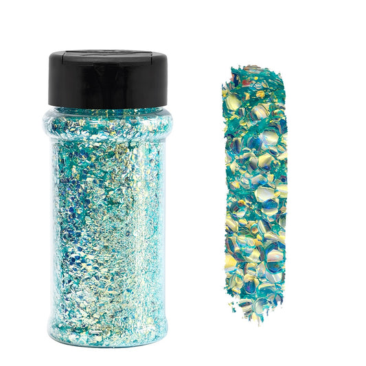 Aurora Aquamarine Bubble Glitter